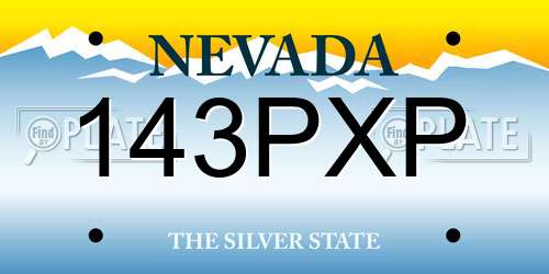 143PXP Nevada License Plate