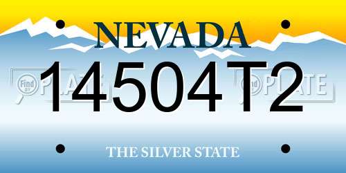 14504T2 Nevada License Plate