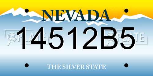 14512B5 Nevada License Plate