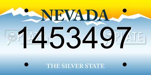 1453497 Nevada License Plate