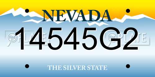 14545G2 Nevada License Plate