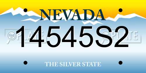 14545S2 Nevada License Plate