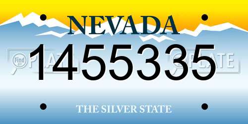 1455335 Nevada License Plate