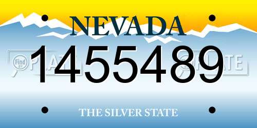 1455489 Nevada License Plate