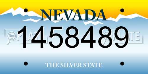1458489 Nevada License Plate