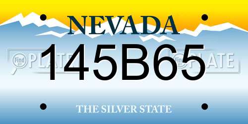 145B65 Nevada License Plate
