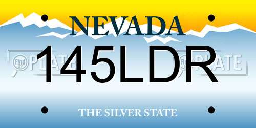 145LDR Nevada License Plate
