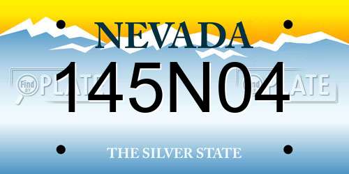 145N04 Nevada License Plate