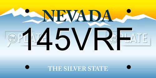 145VRF Nevada License Plate