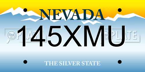 145XMU Nevada License Plate