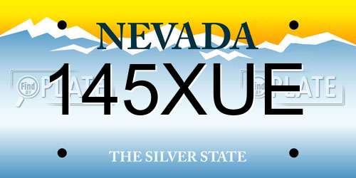 145XUE Nevada License Plate