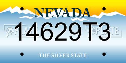 14629T3 Nevada License Plate