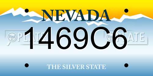 1469C6 Nevada License Plate