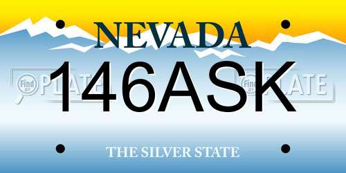 146ASK Nevada License Plate