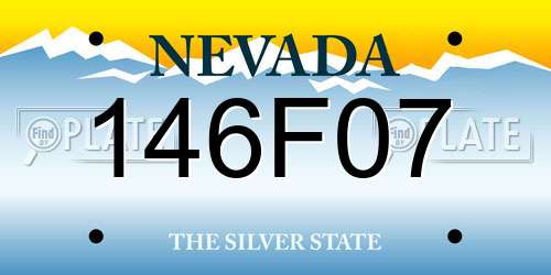 146F07 Nevada License Plate