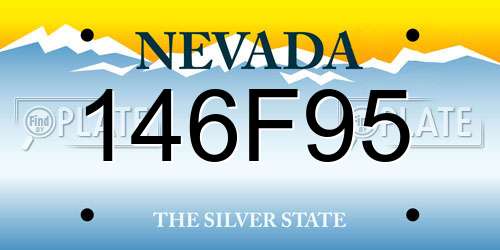 146F95 Nevada License Plate