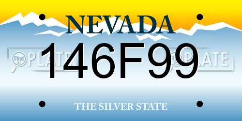 146F99 Nevada License Plate