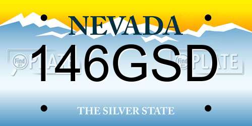 146GSD Nevada License Plate