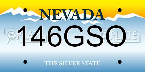 146GSO Nevada License Plate