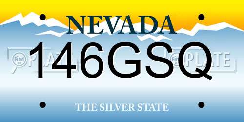 146GSQ Nevada License Plate