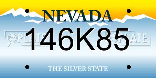 146K85 Nevada License Plate