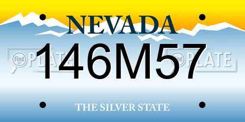 146M57 Nevada License Plate