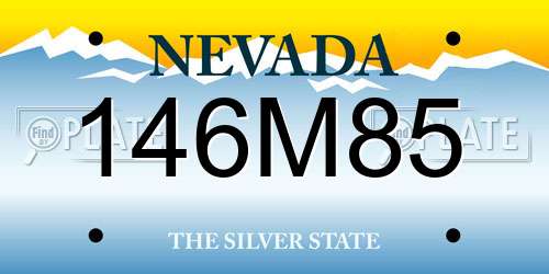 146M85 Nevada License Plate