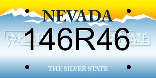 146R46 Nevada License Plate