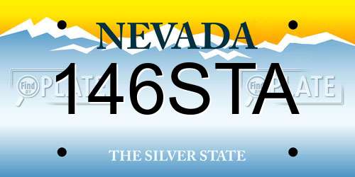146STA Nevada License Plate