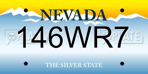 146WR7 Nevada License Plate