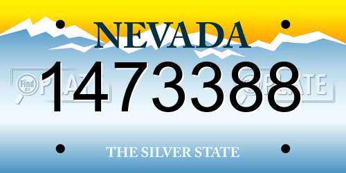 1473388 Nevada License Plate