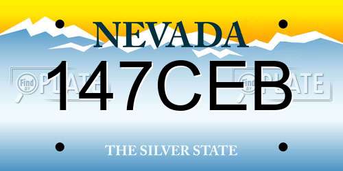 147CEB Nevada License Plate