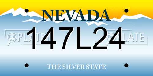 147L24 Nevada License Plate