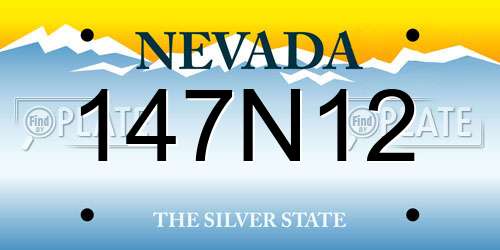 147N12 Nevada License Plate