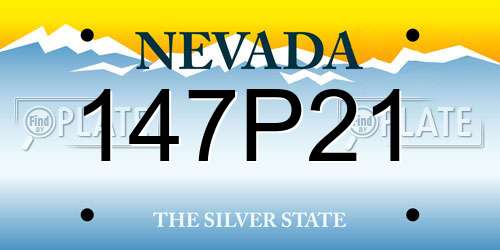 147P21 Nevada License Plate