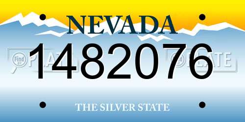1482076 Nevada License Plate
