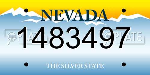 1483497 Nevada License Plate