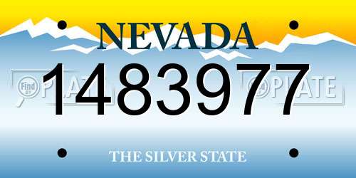1483977 Nevada License Plate