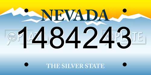 1484243 Nevada License Plate