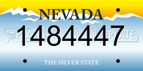 1484447 Nevada License Plate