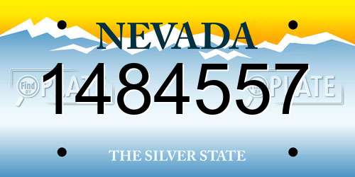 1484557 Nevada License Plate