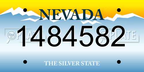1484582 Nevada License Plate