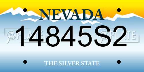 14845S2 Nevada License Plate