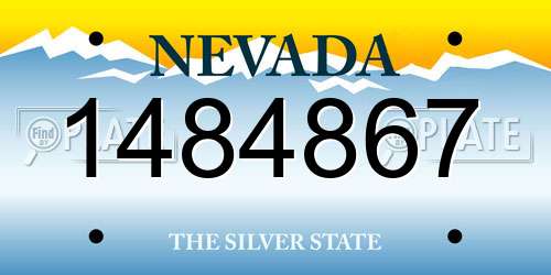 1484867 Nevada License Plate
