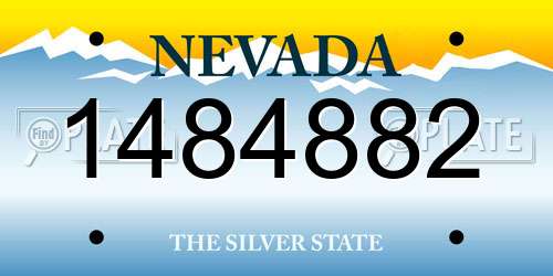 1484882 Nevada License Plate