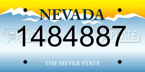 1484887 Nevada License Plate