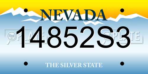14852S3 Nevada License Plate