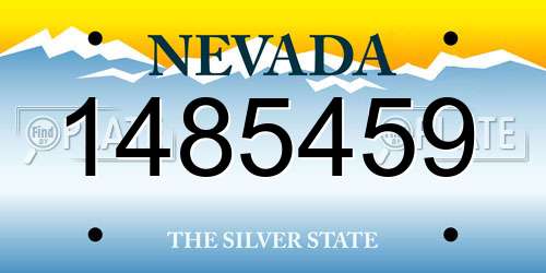 1485459 Nevada License Plate