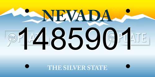 1485901 Nevada License Plate