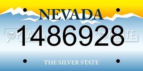 1486928 Nevada License Plate